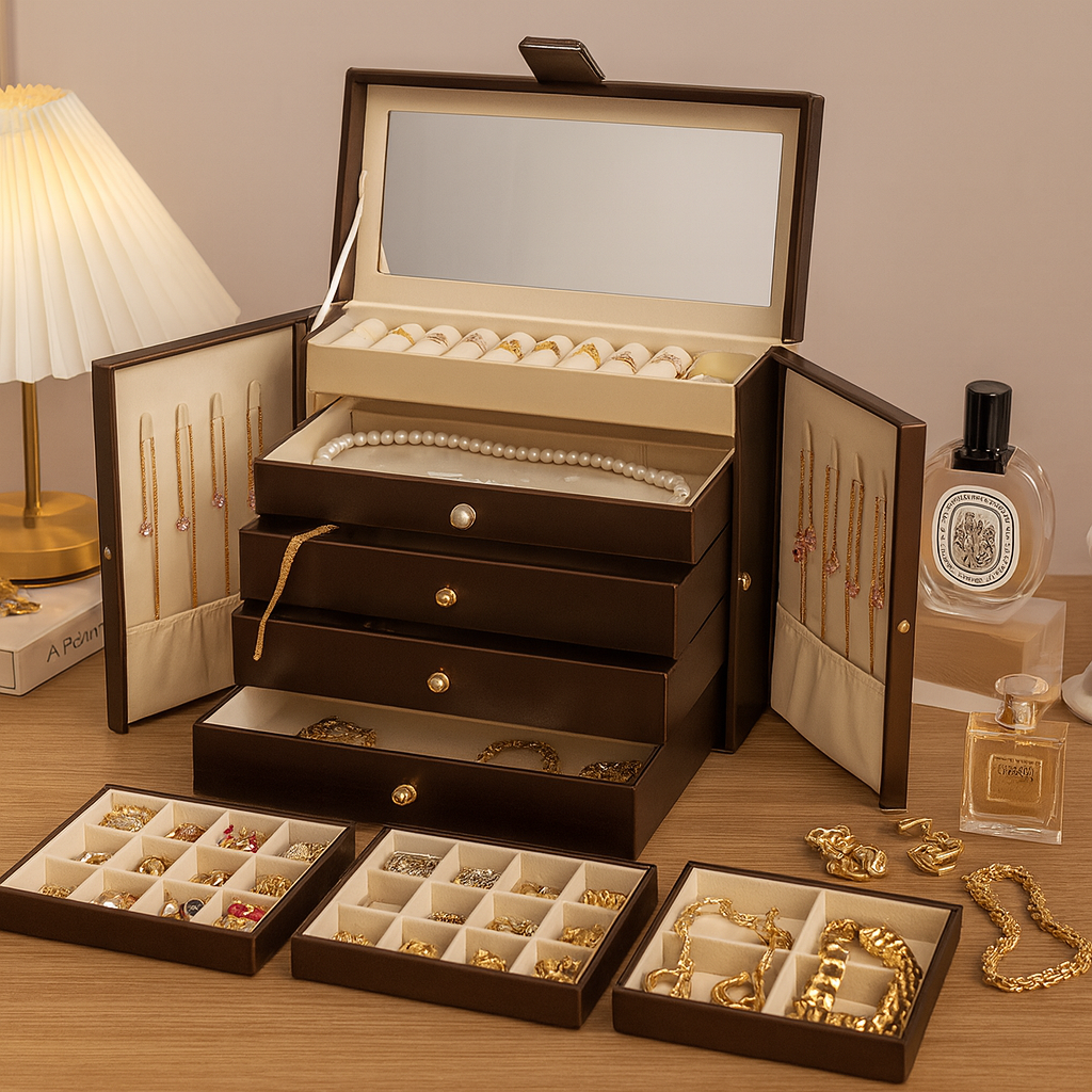 Boite à bijoux Valentina Grande capacité