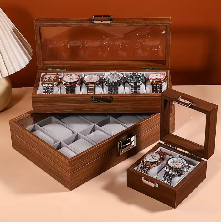 Boîte à montres en bois de noyer – Style rétro chinois Yves